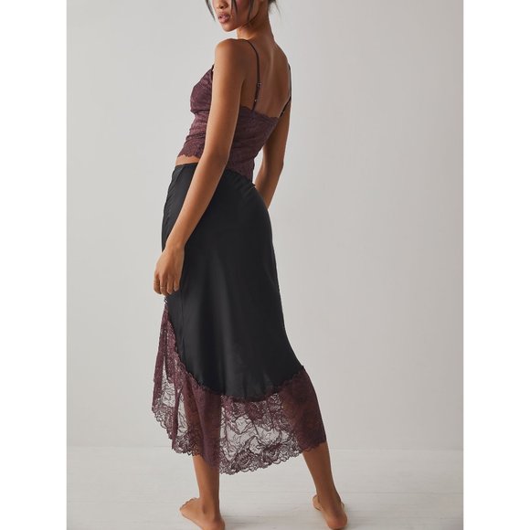 FREE PEOPLE Heart Eyes Half Slip / Black Combo - Picture 1 of 4
